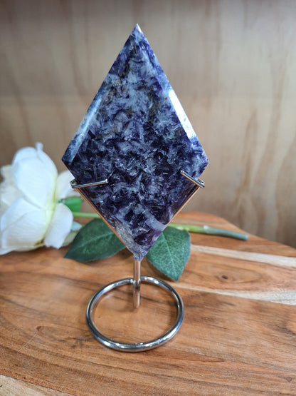 PURPLE MICA DIAMOND WITH STAND
