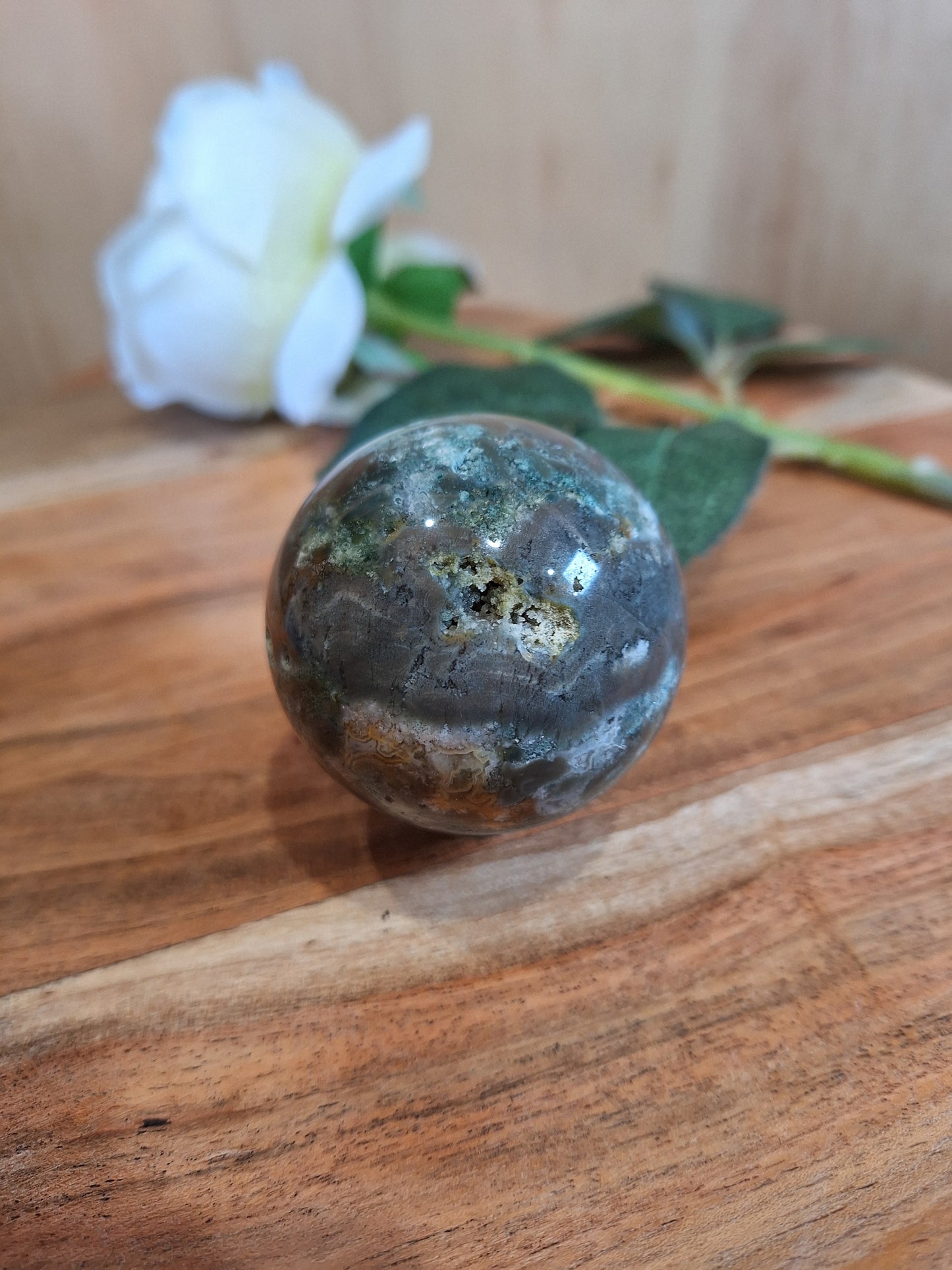 MOSS AGATE SPHERES
