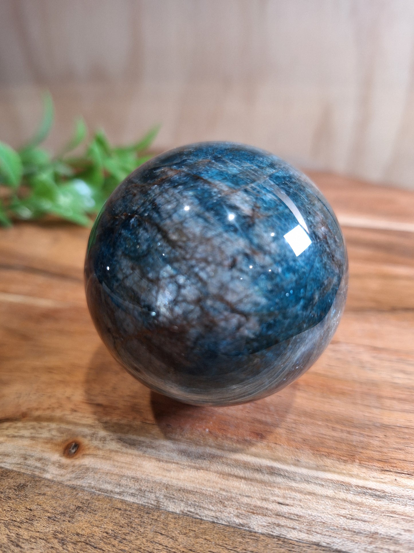 BLUE APATITE SPHERE