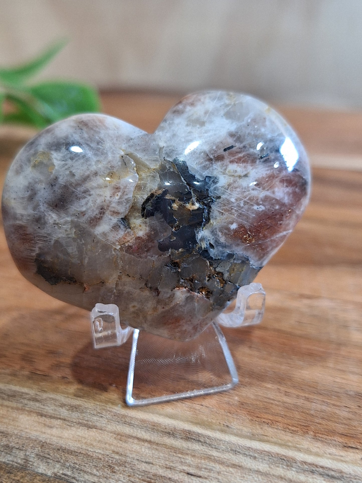 SUNSTONE MOONSTONE HEART