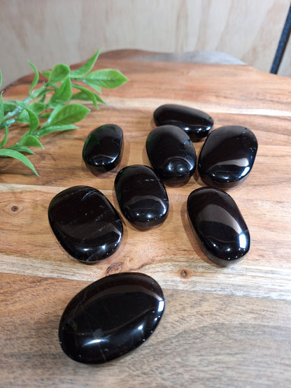 ICE OBSIDIAN PALM STONES (MEDIUM & LARGE)