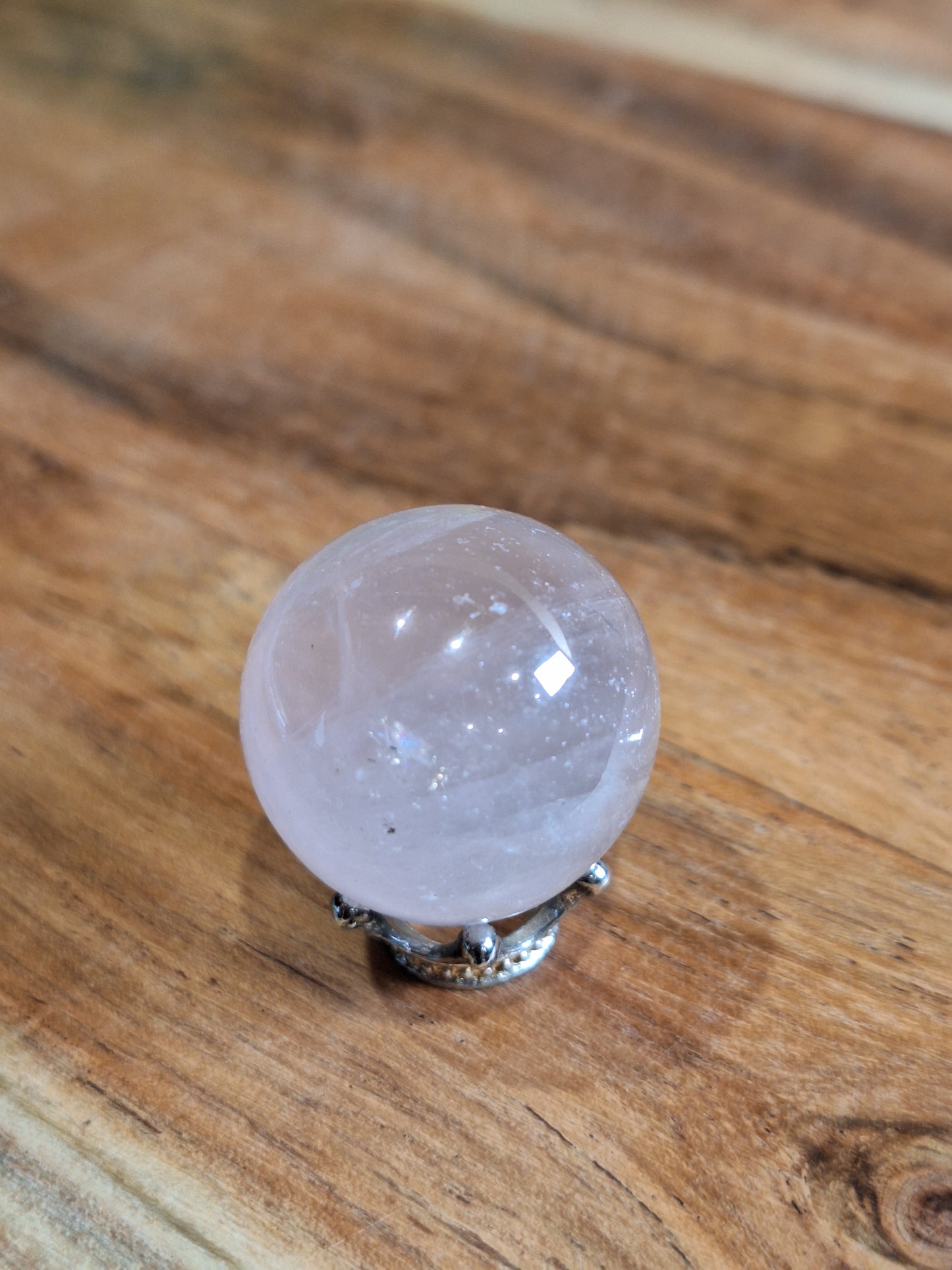 ROSE QUARTZ SPHERES WITH STARS