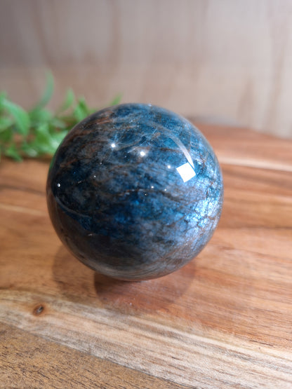 BLUE APATITE SPHERE
