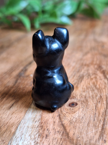 BLACK OBSIDIAN FRENCH DOG