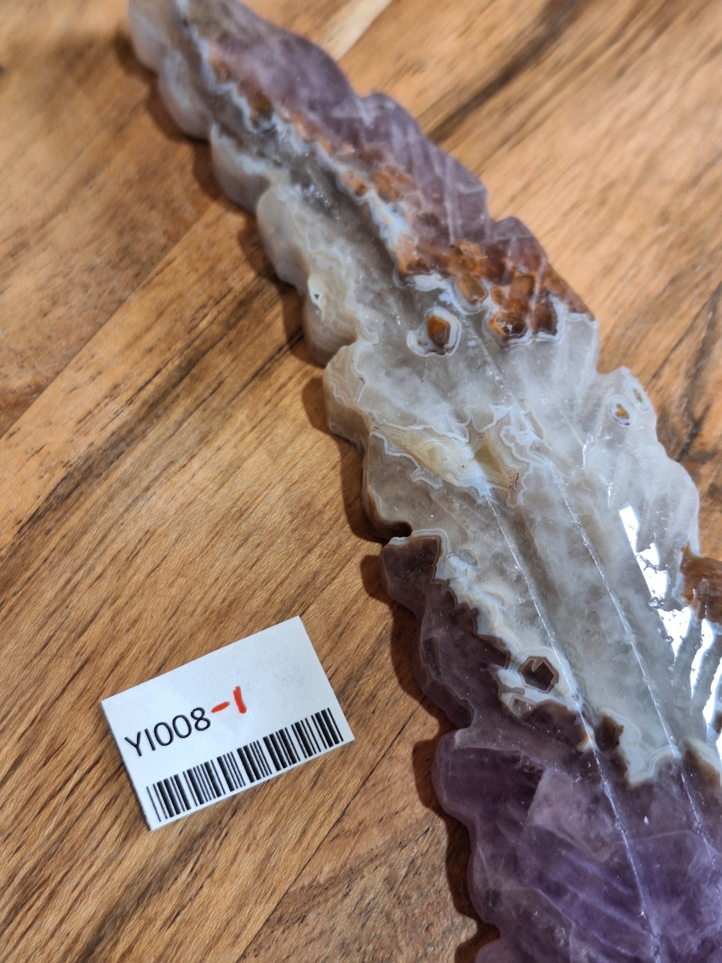 AMETHYST WITH MEXICAN AGATE FEATHERS