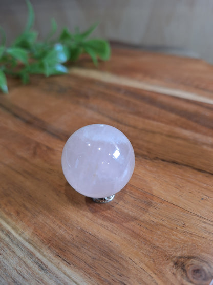 ROSE QUARTZ SPHERES WITH STARS