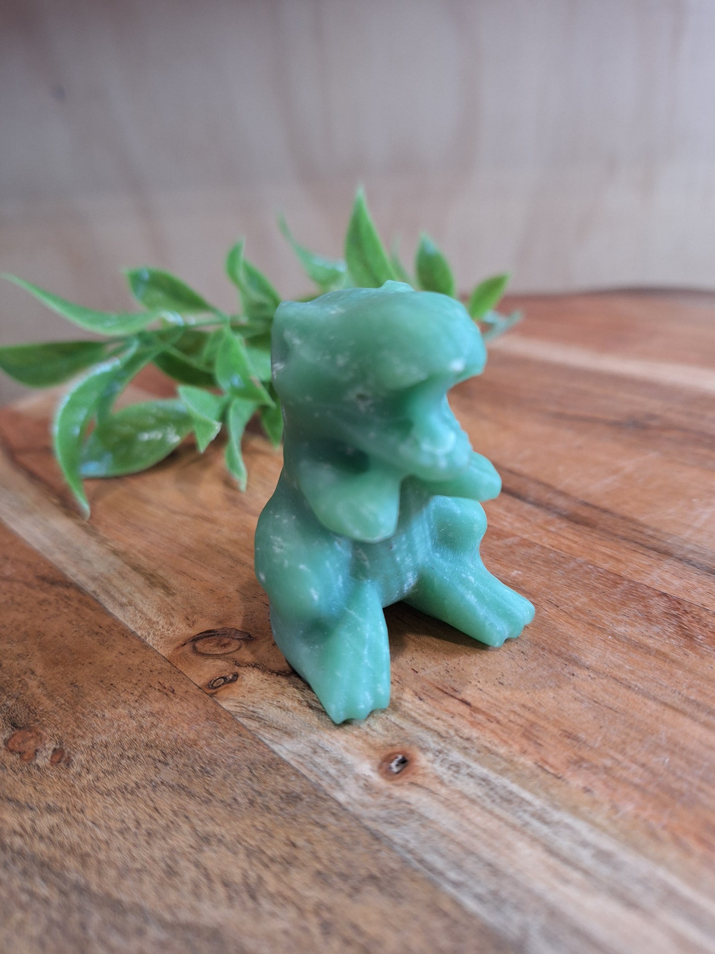 AMAZING DARK GREEN JADE TYRANNOSAURUS REX