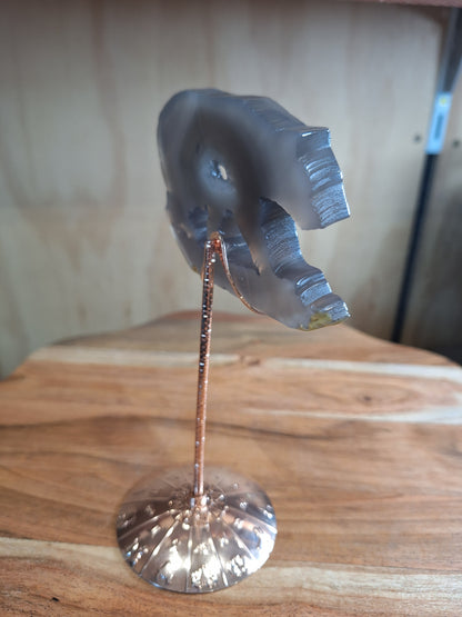 DRUUZY BEAR ON ROSE GOLD ASTROLOGICAL STAND
