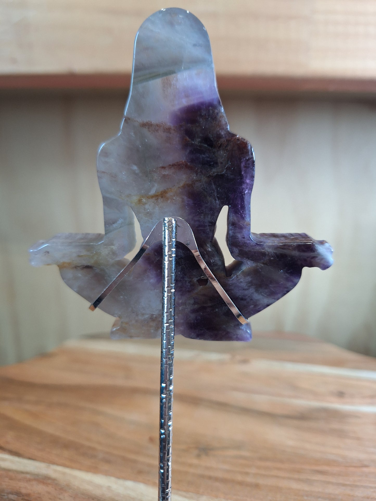 AMETHYST YOGA LADY ON ASTROLOGICAL STAND