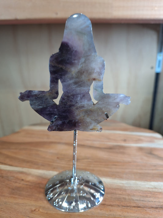 AMETHYST YOGA LADY ON ASTROLOGICAL STAND