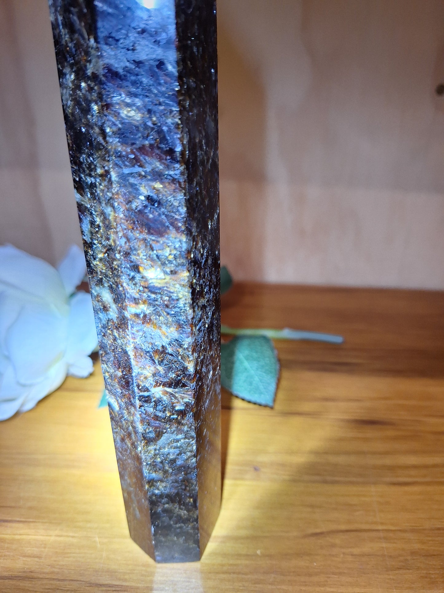 ASTROPHYLITE WITH AMBER