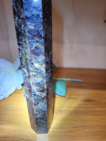 ASTROPHYLITE WITH AMBER