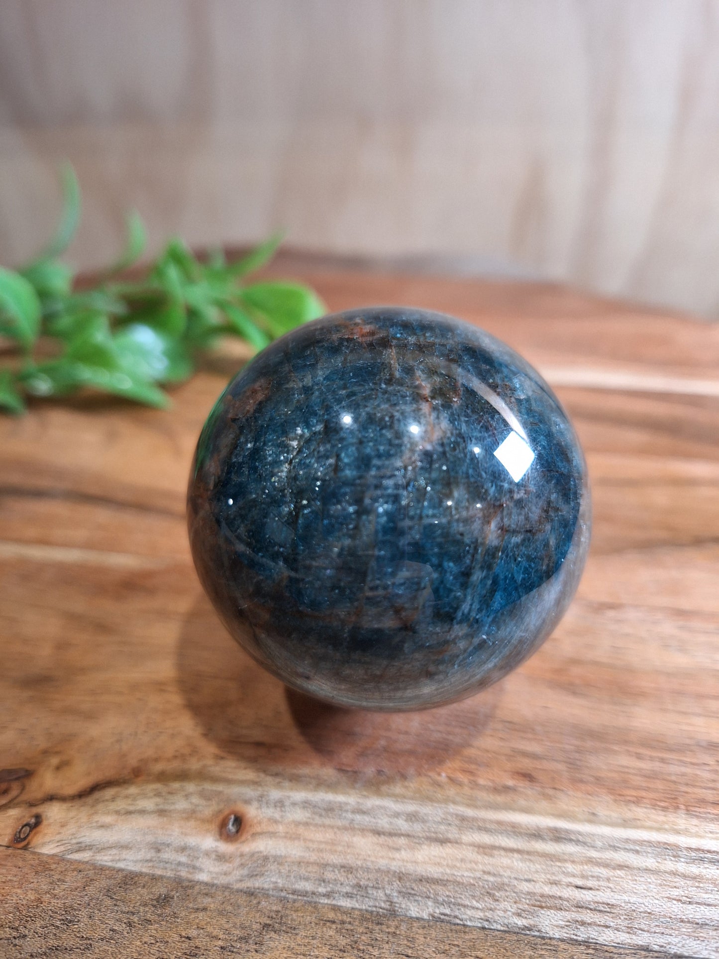 BLUE APATITE SPHERE