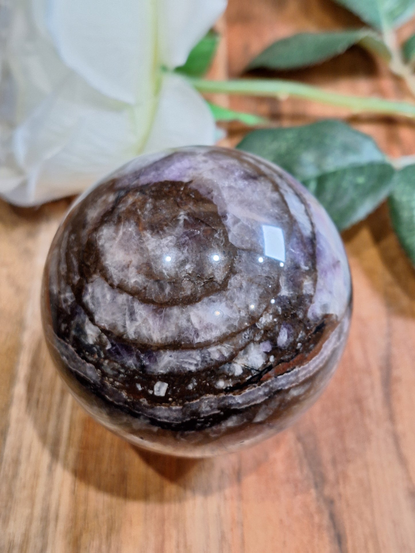 DREAM AMETHYST SPHERE (CHEVRON AMETHYST)