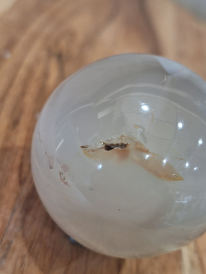 WHITE AGATE HEART (MEDIUM)