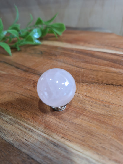 ROSE QUARTZ SPHERES WITH STARS