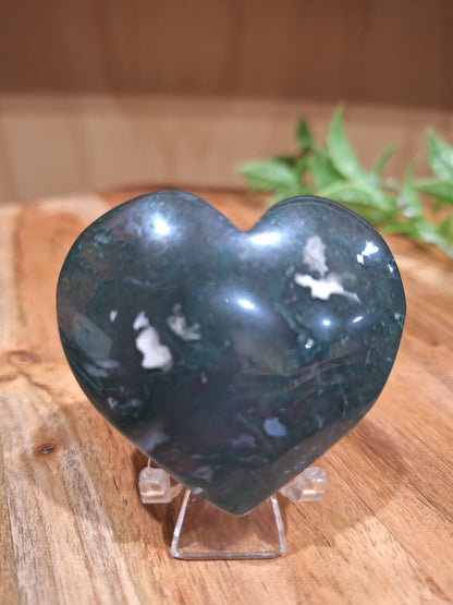 MOSS AGATE HEARTS