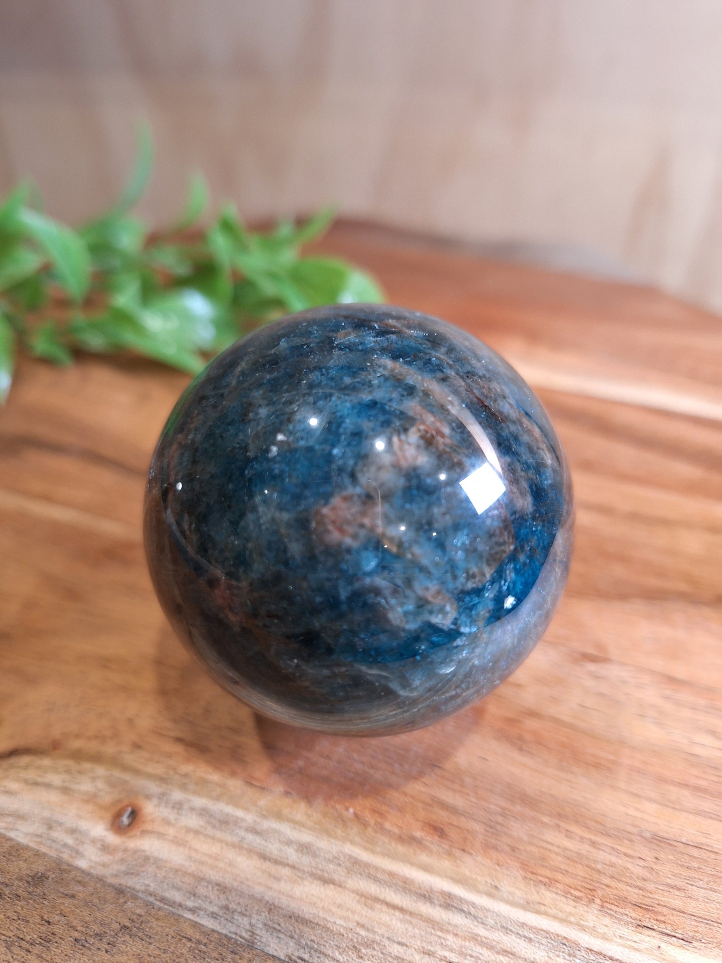 BLUE APATITE SPHERE