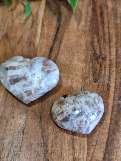 PEACH MOONSTONE HEARTS