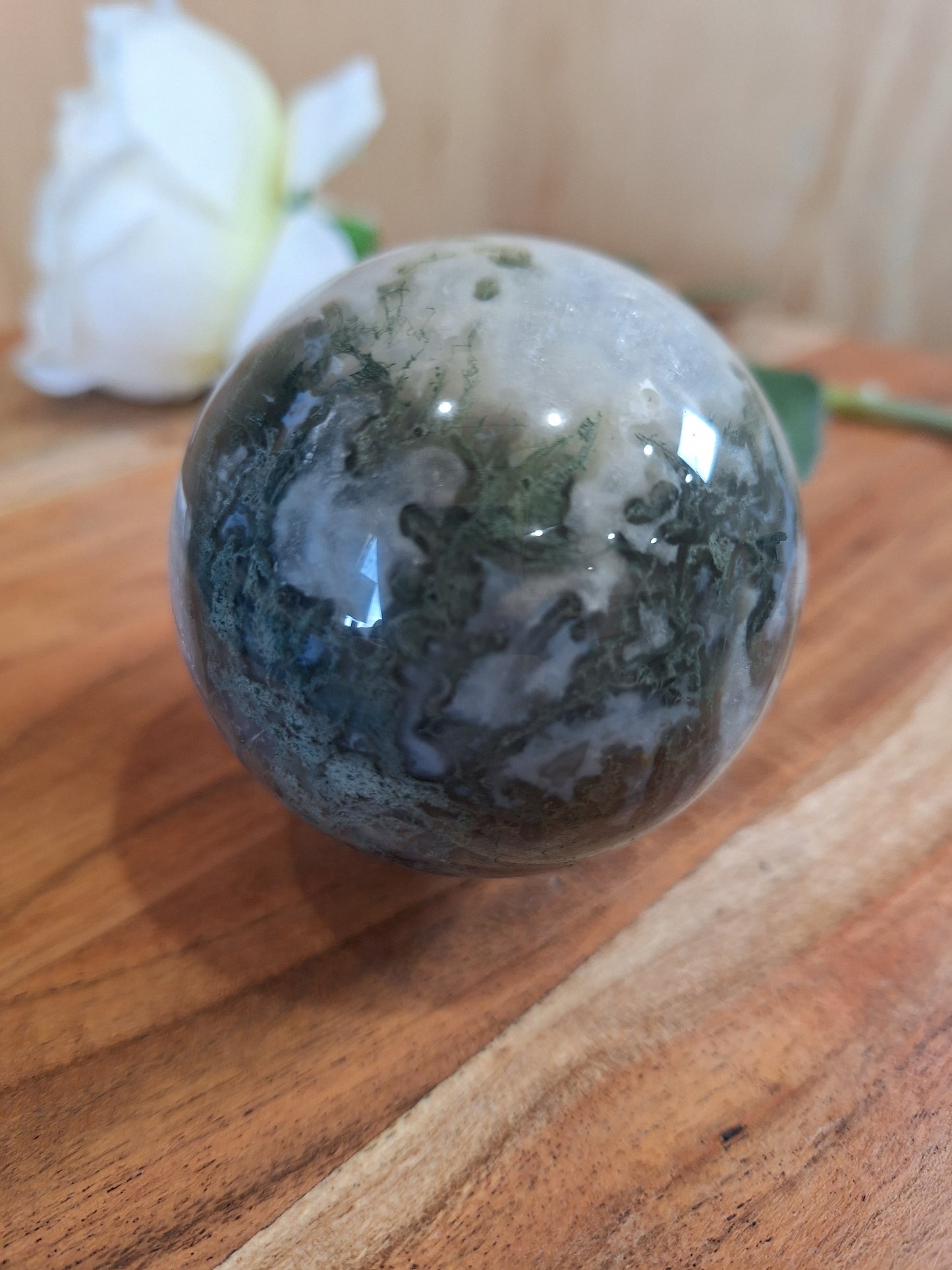MOSS AGATE SPHERES