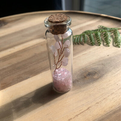 CRYSTAL FLOWER CHIP BOTTLE