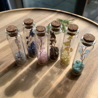 CRYSTAL FLOWER CHIP BOTTLE