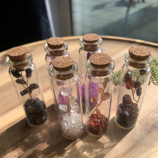 CRYSTAL FLOWER CHIP BOTTLE