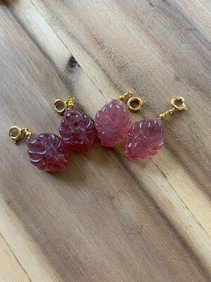 STRAWBERRY QUARTZ BRACELET CHARMS (MEDIUM)