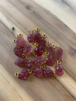 STRAWBERRY QUARTZ BRACELET CHARMS (MEDIUM)