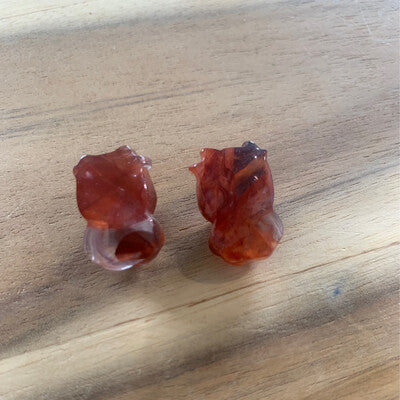STRAWBERRY QUARTZ CARVINGS & ANIMALS
