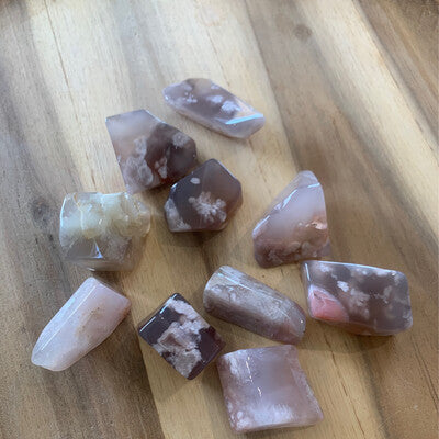 CHERRY BLOSSOM FLOWER AGATE STONE PIECES (MEDIUM)
