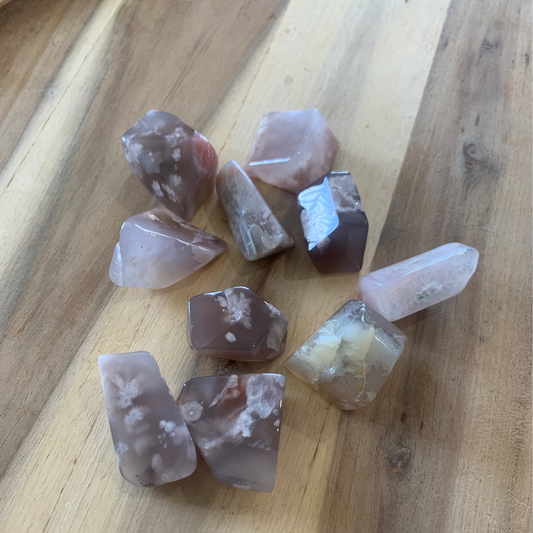 CHERRY BLOSSOM FLOWER AGATE STONE PIECES (MEDIUM)