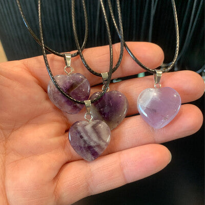 CRYSTAL HEART NECKLACES (VARIETY OF TYPES) $12