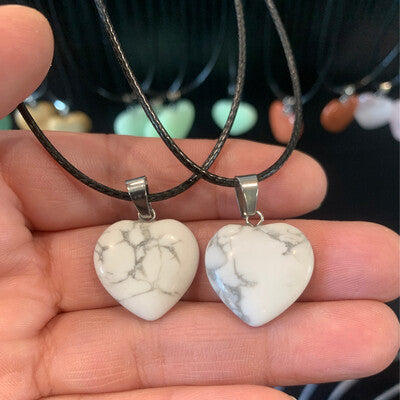 CRYSTAL HEART NECKLACES (VARIETY OF TYPES) $12