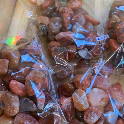 CARNELIAN SMALL TUMBLE BAGS (100grams)