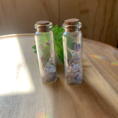 CRYSTAL FLOWER CHIP BOTTLE
