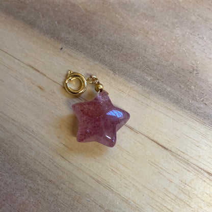 STRAWBERRY QUARTZ BRACELET CHARMS (MEDIUM)