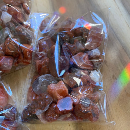 CARNELIAN SMALL TUMBLE BAGS (100grams)