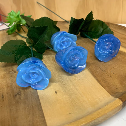 BLUE OPALITE STEMMED ROSES